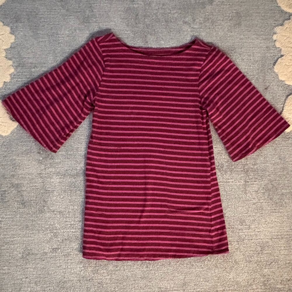 Free People Pink and Dark Pink Striped Mini Dress